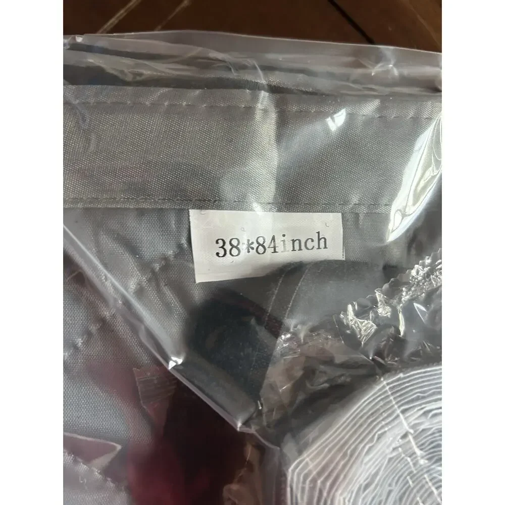 Gray Thermal Insulated Magnetic Door Curtain Windproof Soundproof 38x81 In